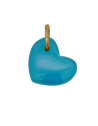 Charm dorato Rue des Mille CharmBar con cuore in cristallo celeste — CB-LCN 84
