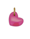 Charm dorato Rue des Mille CharmBar con cuore in cristallo rosa — CB-LCN 85