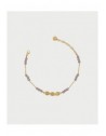 Bracciale Rue des Mille Gipsy Chic fumé e dorato con zirconi Milky e medaglie