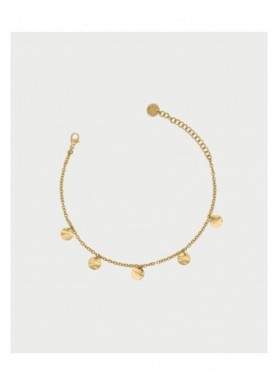 Bracciale Rue des Mille Gipsy Chic dorato con medagliette pendenti