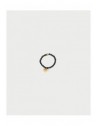 Anello elastico Rue des Mille Gipsy Chic nero e dorato con zirconi Milky