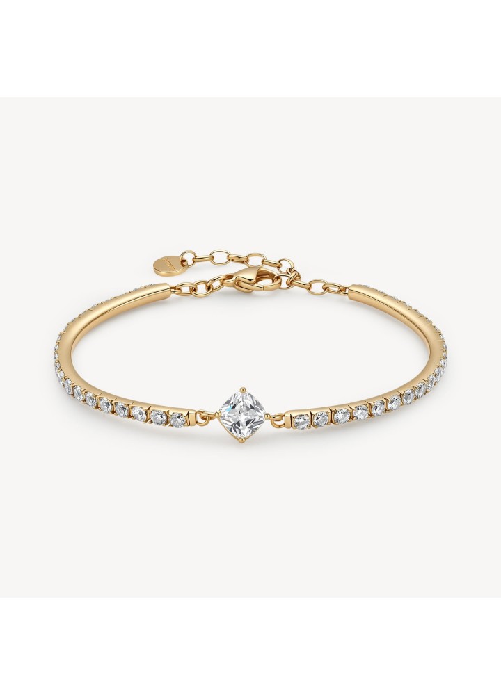 Bracciale Brosway Desideri BEI114 dorato con zirconi cushion - vista del gioiello