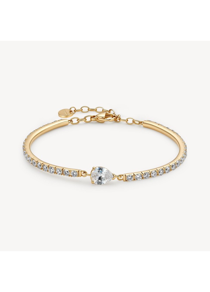Bracciale Brosway Desideri dorato con zirconi a goccia BEI116