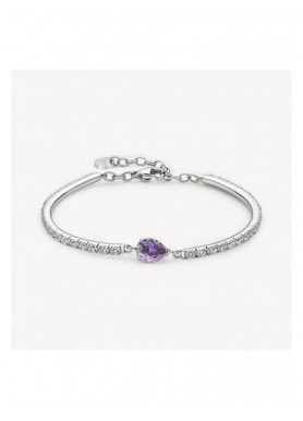 Bracciale semirigido Brosway Desideri con zirconi color ametista BEI117