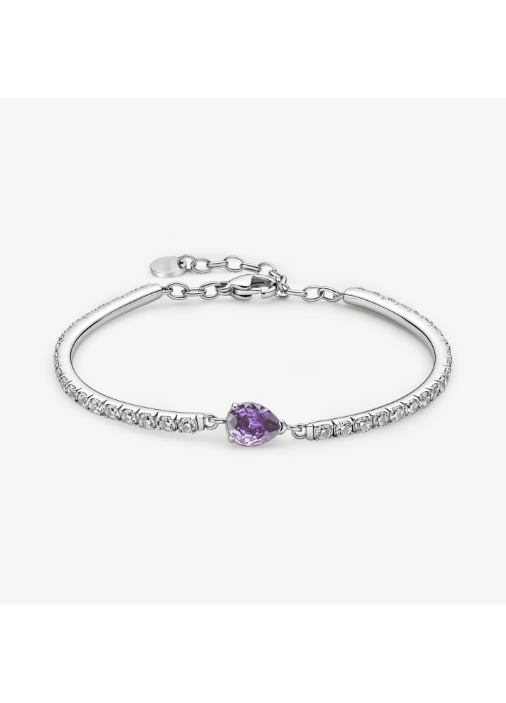 Bracciale semirigido Brosway Desideri con zirconi color ametista BEI117