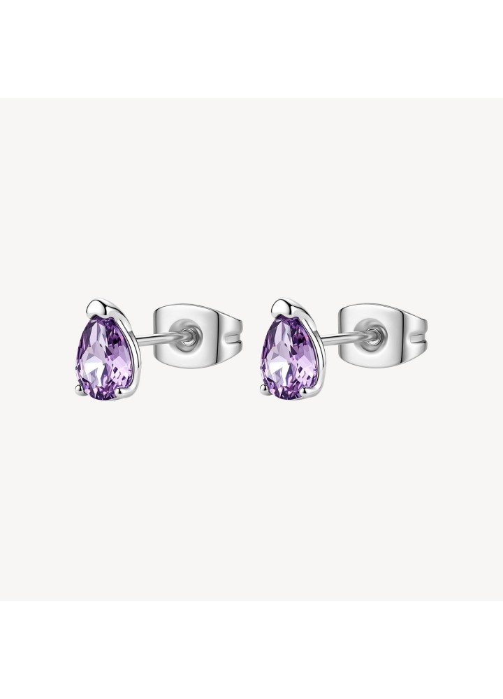Orecchini a lobo Brosway Desideri con zirconi color ametista BEIE038