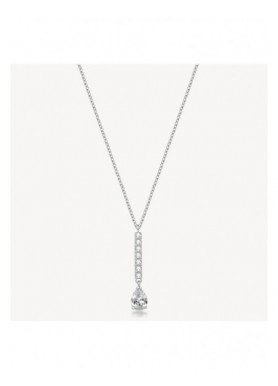 Collana girocollo Brosway Desideri con barretta e zircone a goccia BEIN033
