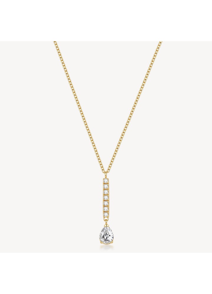 Collana Brosway Desideri dorata con barretta e goccia BEIN034 - vista del prodotto