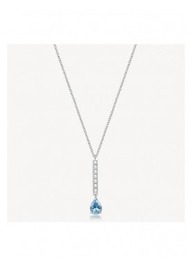 Collana Brosway Desideri BEIN036 con zircone color acquamarina - vista del gioiello