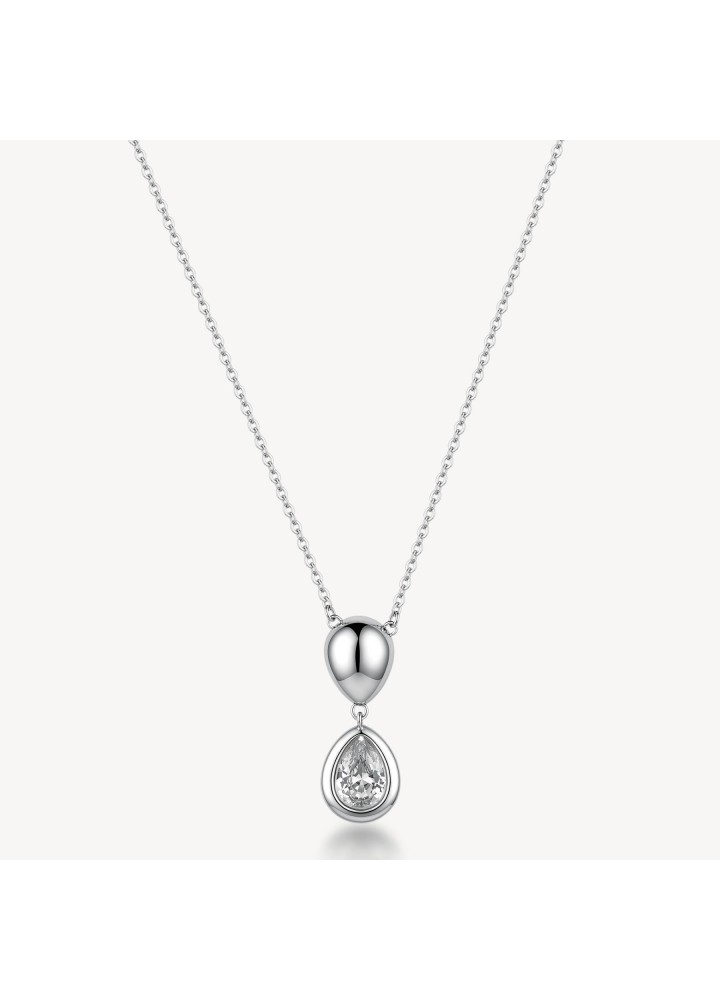 Collana Brosway Glow BGW03 con pendente a goccia e zirconi - vista del gioiello