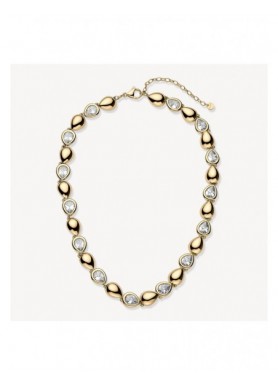 Collana Brosway Glow dorata con elementi a goccia e cubic zirconia BGW08