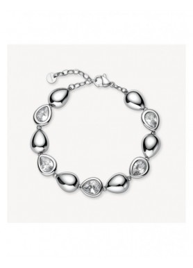 Bracciale Brosway Glow BGW11 in acciaio con gocce e zirconi - vista del gioiello