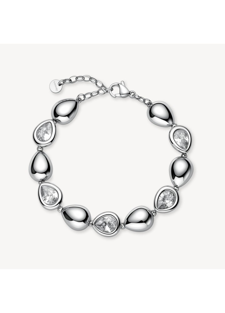 Bracciale Brosway Glow BGW11 in acciaio con gocce e zirconi - vista del gioiello
