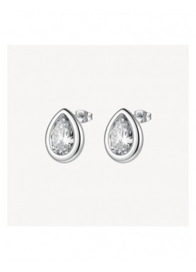 Orecchini a lobo Brosway Glow BGW23 con gocce e zirconi - vista del gioiello