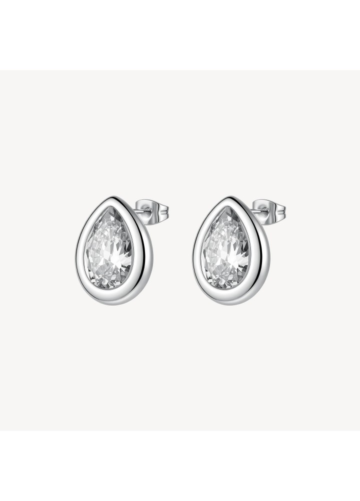 Orecchini a lobo Brosway Glow BGW23 con gocce e zirconi - vista del gioiello