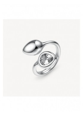 Anello contrarié Brosway Glow BGW29 con gocce e zirconi - vista del gioiello