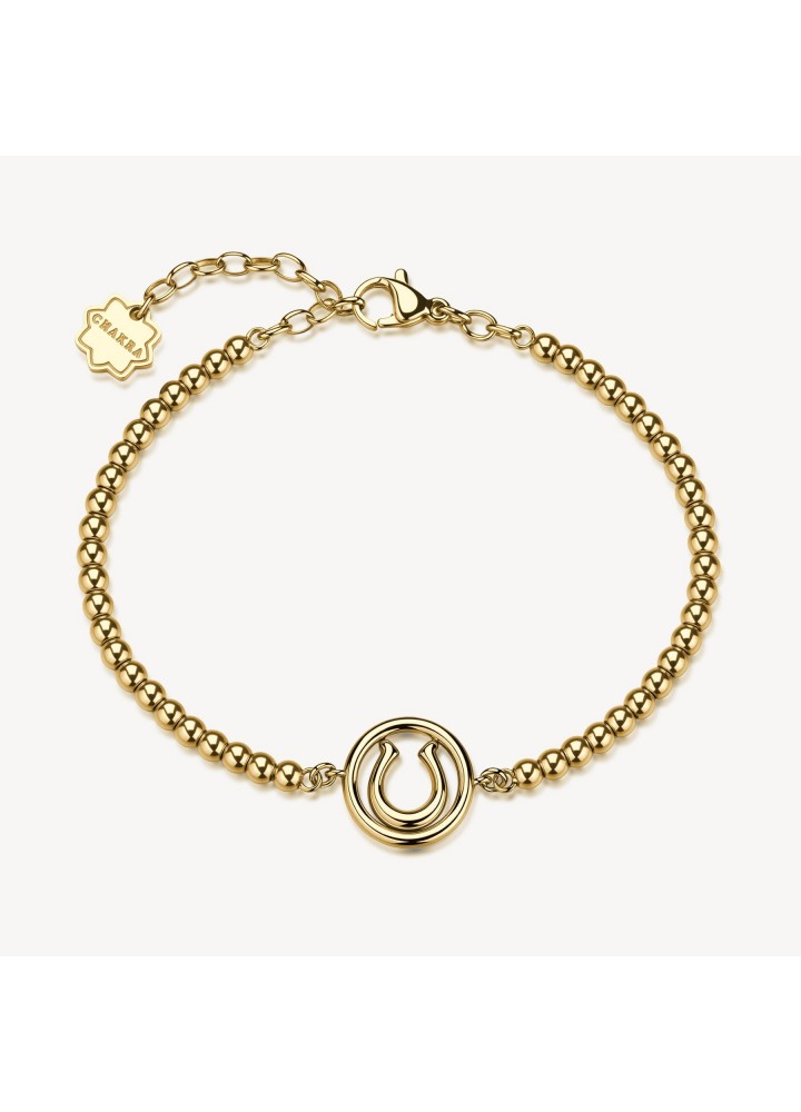 Bracciale Brosway Chakra Fortuna dorato con ferro di cavallo BHKB305 — vista principale