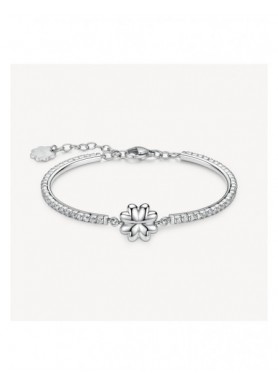 Bracciale Brosway Chakra BHKB310 con quadrifoglio e cristalli - vista del gioiello