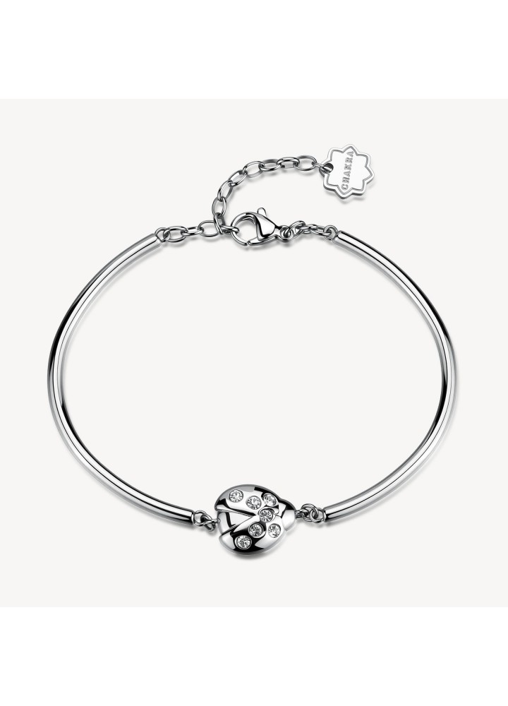 Bracciale Brosway Chakra Fortuna in acciaio con coccinella e cristalli BHKB314 — vista principale