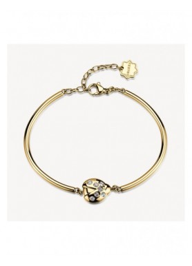 Bracciale Brosway Chakra Fortuna dorato con coccinella BHKB315