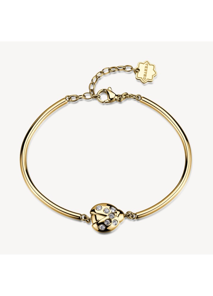 Bracciale Brosway Chakra Fortuna dorato con coccinella BHKB315
