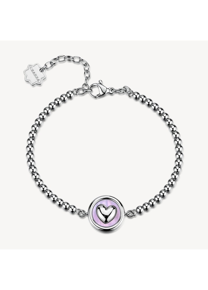 Bracciale Brosway Chakra BHKB322 con cuore e madreperla rosa - vista del gioiello