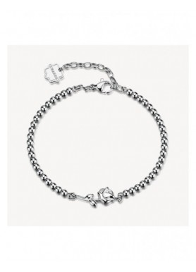 Bracciale semirigido Brosway Chakra in acciaio con rosa BHKB328