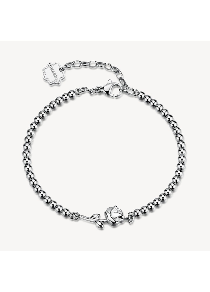 Bracciale semirigido Brosway Chakra in acciaio con rosa BHKB328