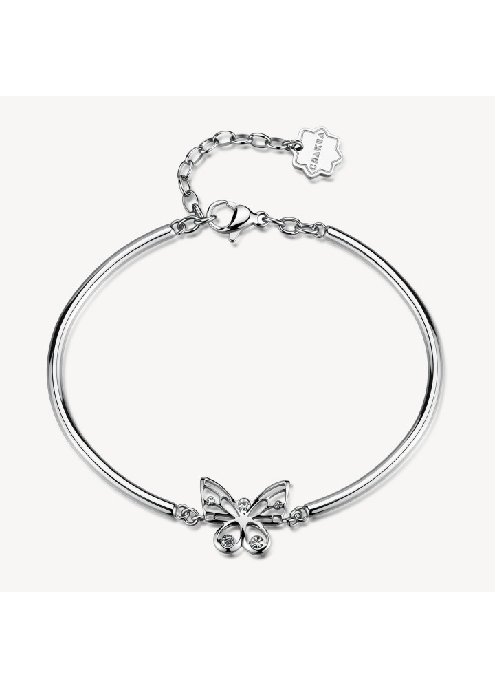 Bracciale Brosway Chakra Amore in acciaio con farfalla e cristalli BHKB332 — vista principale