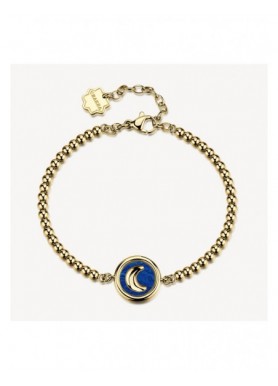 Bracciale Brosway Chakra Protezione dorato con luna e centrale blu BHKB337