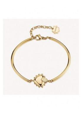Bracciale Brosway Chakra Protezione dorato con cuore sacro BHKB346
