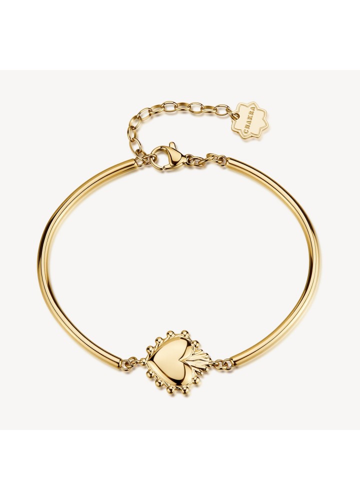Bracciale Brosway Chakra Protezione dorato con cuore sacro BHKB346