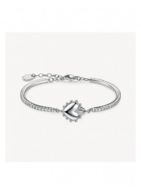 Bracciale semirigido Brosway Chakra con cuore sacro e zirconi BHKB347