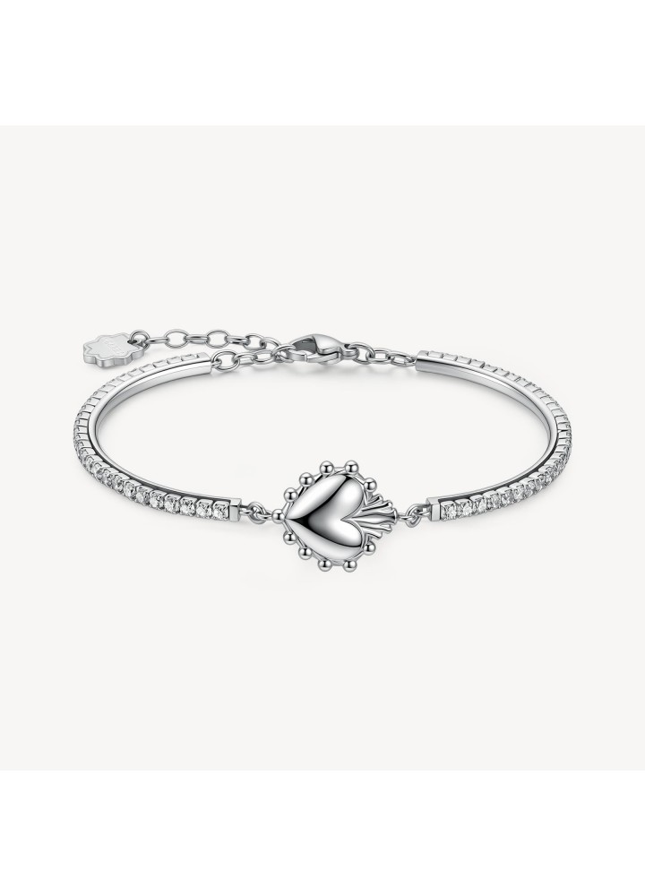 Bracciale semirigido Brosway Chakra con cuore sacro e zirconi BHKB347