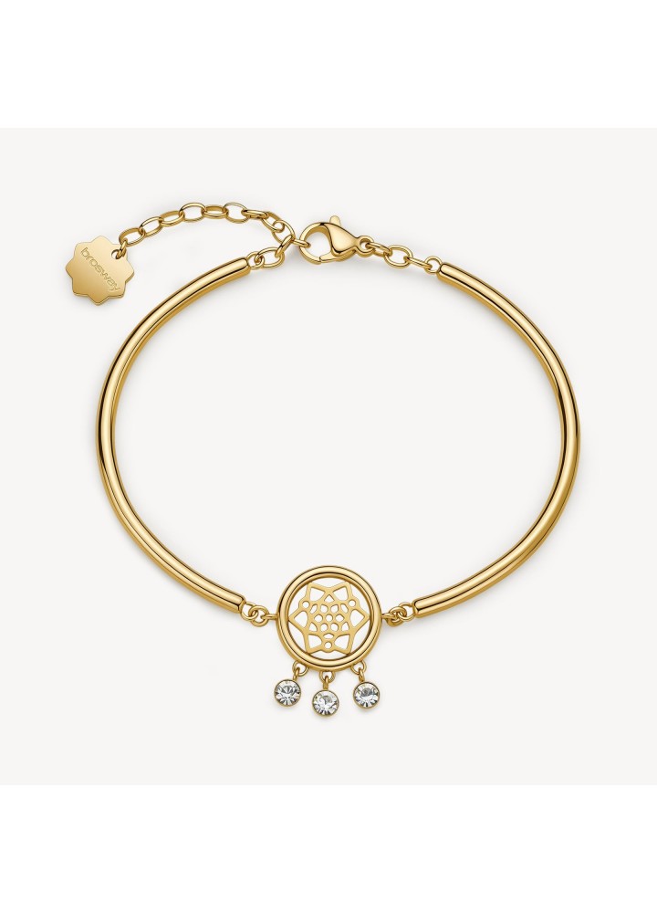 Bracciale Brosway Chakra Protezione dorato con acchiappasogni e cristalli BHKB352 — vista principale