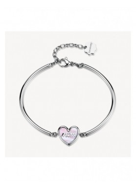 Bracciale Brosway Chakra BHKB361 Mom con cuore e madreperla rosa - vista del gioiello