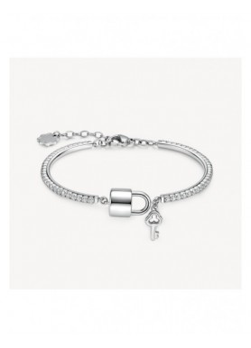 Bracciale Brosway Chakra lucchetto con chiave e zirconi BHKB367 - vista del prodotto