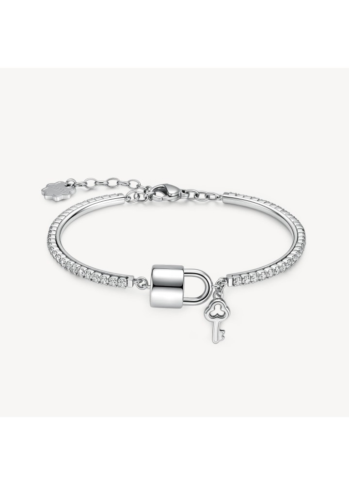 Bracciale Brosway Chakra lucchetto con chiave e zirconi BHKB367 - vista del prodotto