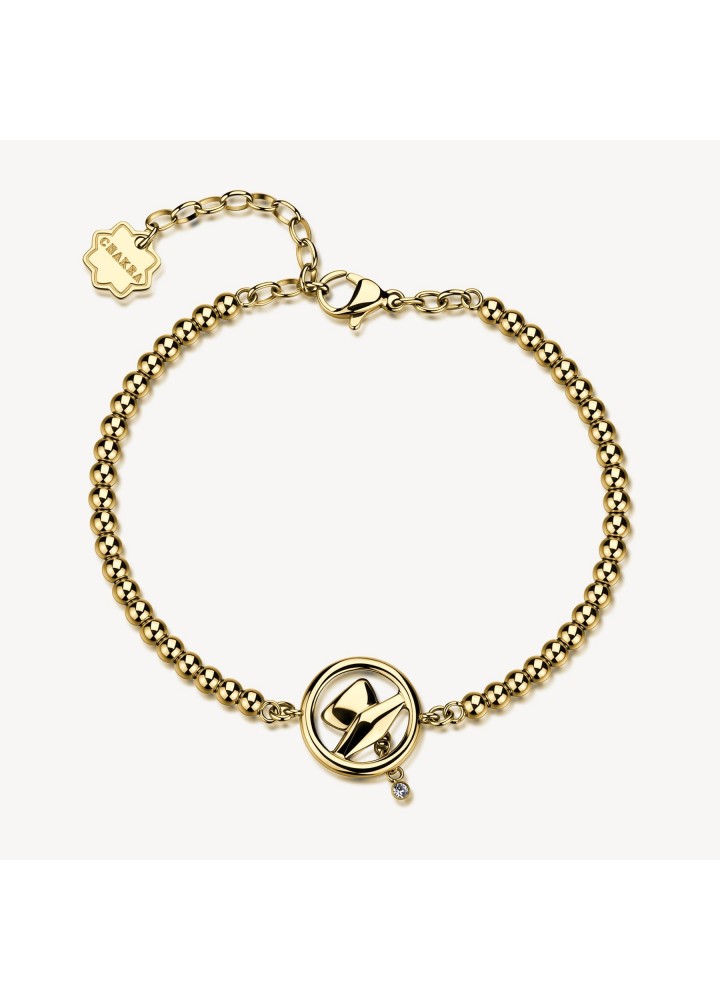 Bracciale Brosway Chakra BHKB370 dorato con cappello di laurea - vista del gioiello