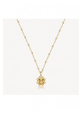 Collana Brosway Chakra Fortuna dorata con quadrifoglio BHKN198 — vista principale
