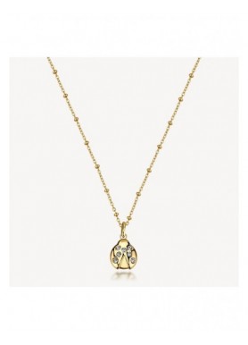 Collana Brosway Chakra dorata con coccinella e cristalli BHKN200