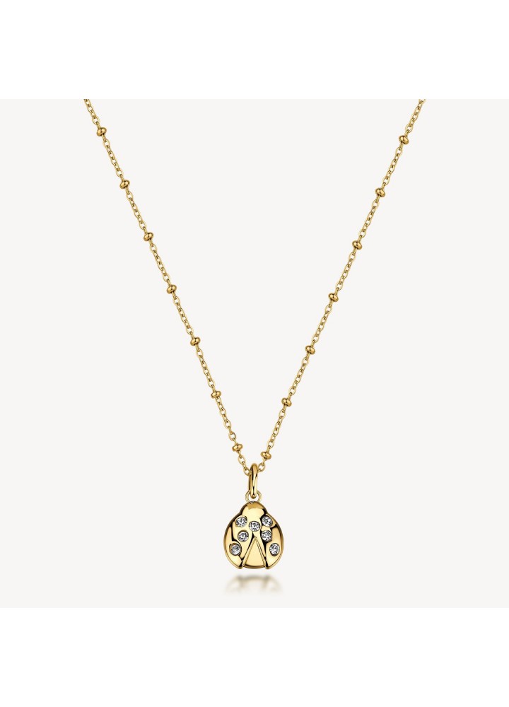 Collana Brosway Chakra dorata con coccinella e cristalli BHKN200