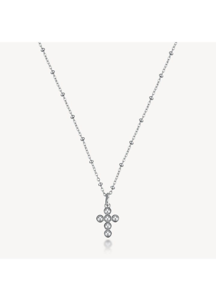 Collana Brosway Chakra BHKN203 con croce e perla - vista del gioiello