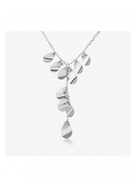 Collana Brosway Bloom BOM07 in acciaio con pendenti e cristalli - vista del gioiello