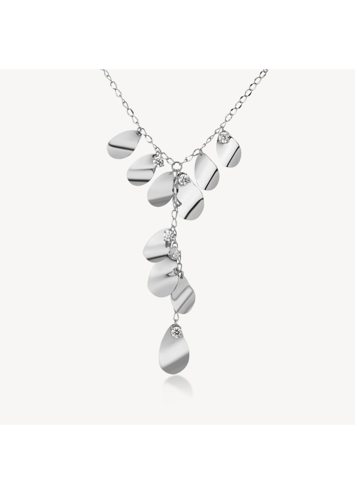 Collana Brosway Bloom BOM07 in acciaio con pendenti e cristalli - vista del gioiello
