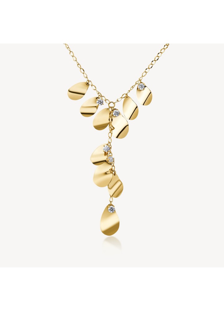 Collana Brosway Bloom dorata con pendenti e cristalli BOM08 — vista principale