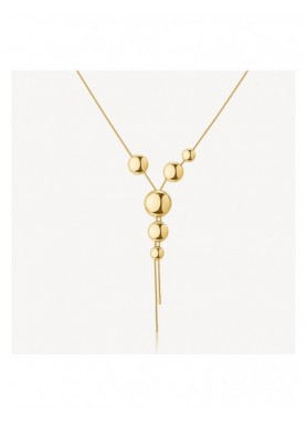 Collana a Y Brosway Muse dorata con dischi convessi BUE06