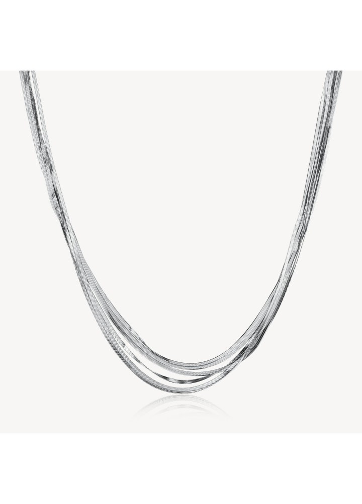Collana girocollo Brosway Weave in acciaio con catene snake BWV03