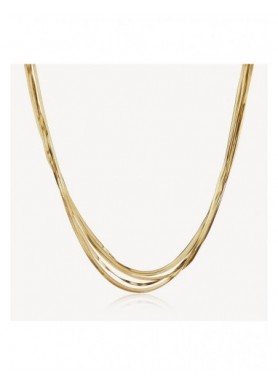 Collana Brosway Weave dorata con catene snake BWV04 - vista del prodotto
