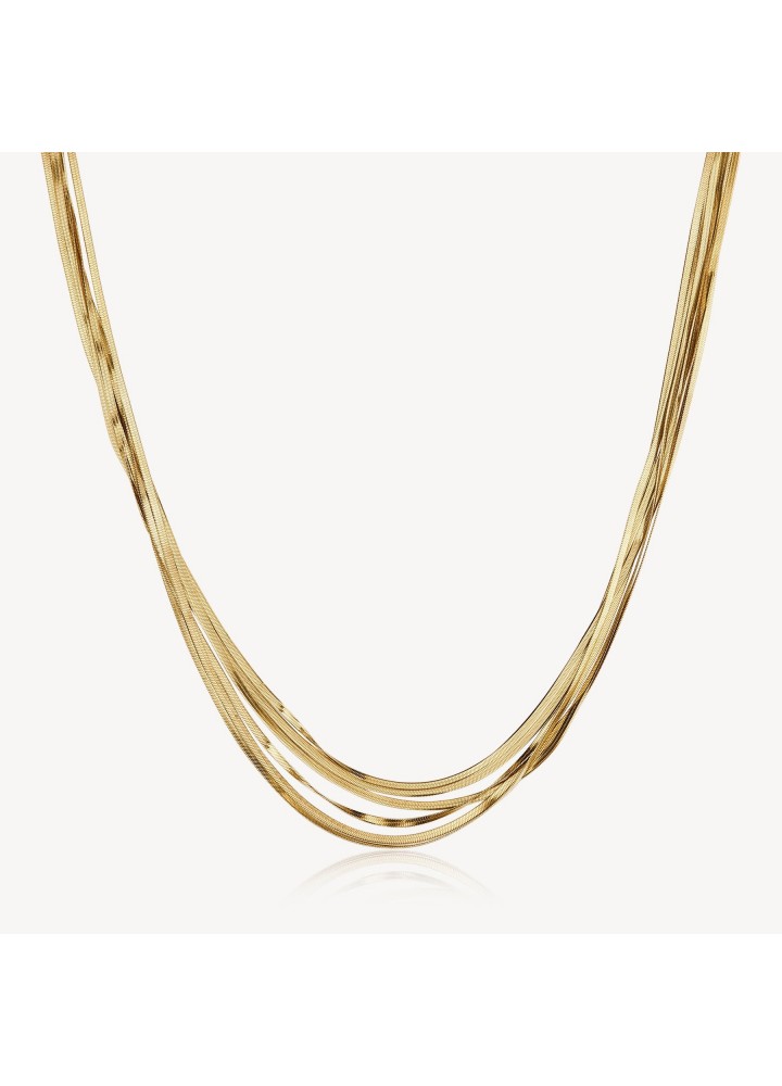 Collana Brosway Weave dorata con catene snake BWV04 - vista del prodotto